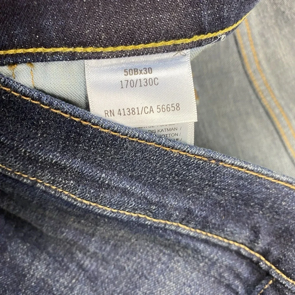 Polo Ralph Lauren Jeans Mens 50Bx30 Blue Denim Pants Hampton Relaxed Straight